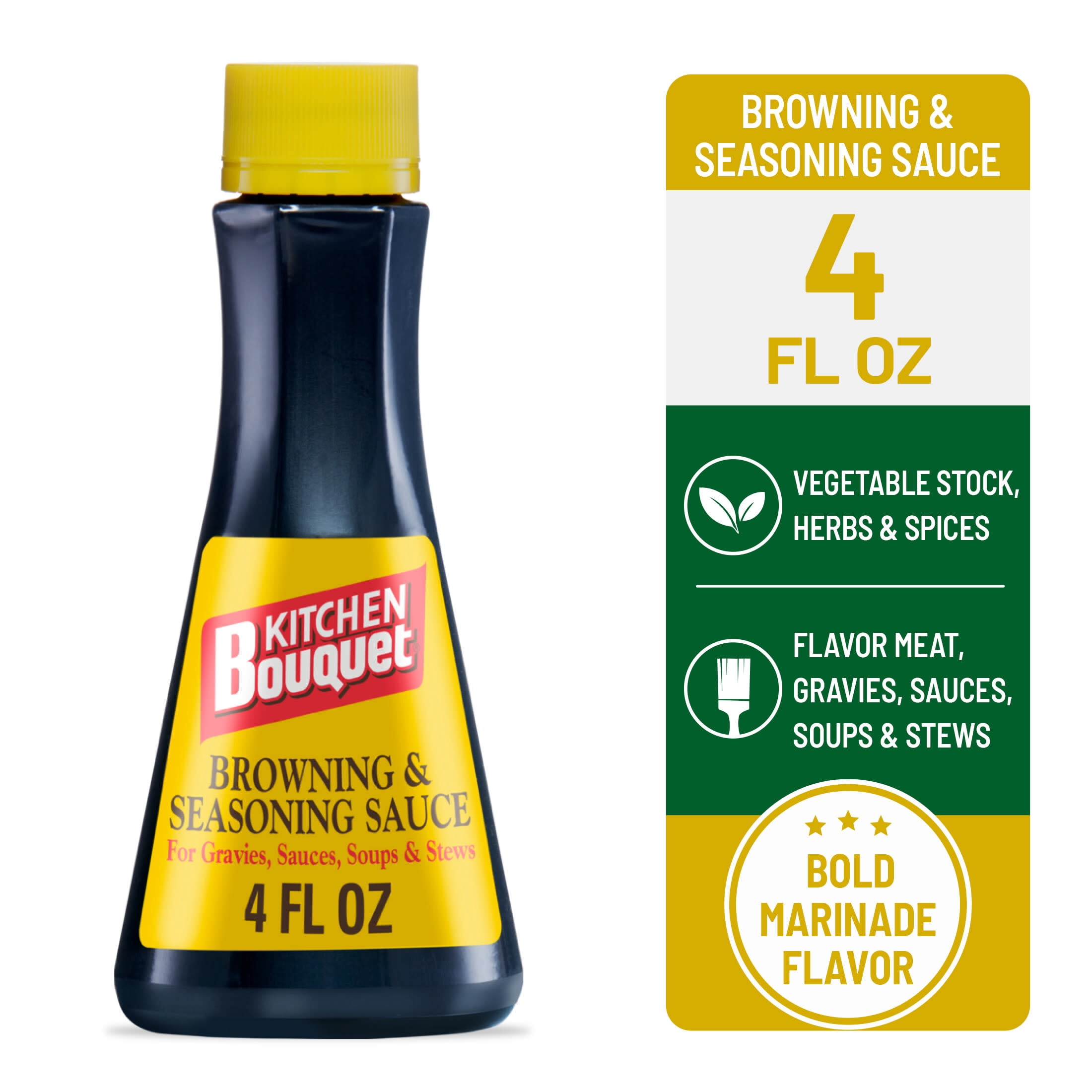 (4 pack) Kitchen Bouquet Browning and Seasoning Sauce, 4 fl oz