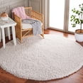 thumbnail image 2 of SAFAVIEH Luxe Shag Jameson Solid Area Rug, White, 6' x 6' Round, 2 of 7
