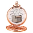 thumbnail image 3 of Train Steampunk Pocket Watch, Quartz Musical Movement Pocket Watch Music Box Fob Watch with Chain, 3 of 5