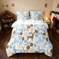thumbnail image 3 of Manfei Reindeer Queen Bedding 7 Pieces Christmas Bedding Comforter Set Queen, Navy Silver, Xmas Reversible, 3 of 6