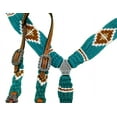 thumbnail image 3 of Showman Pony Teal, White & Brown Corded Single Ear Headstall & Breast Collar Set, 3 of 3