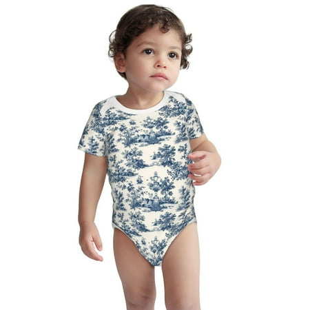 

Kdxio Vintage Floral 1 Pattern Unisex Baby Cotton Short Sleeve Bodysuits-18 Months
