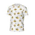thumbnail image 6 of Wukai Bee Print Men's Short-Sleeved Mesh T-Shirt,Quick-Dry Short Sleeve Workout T-Shirt-X-Small, 6 of 8