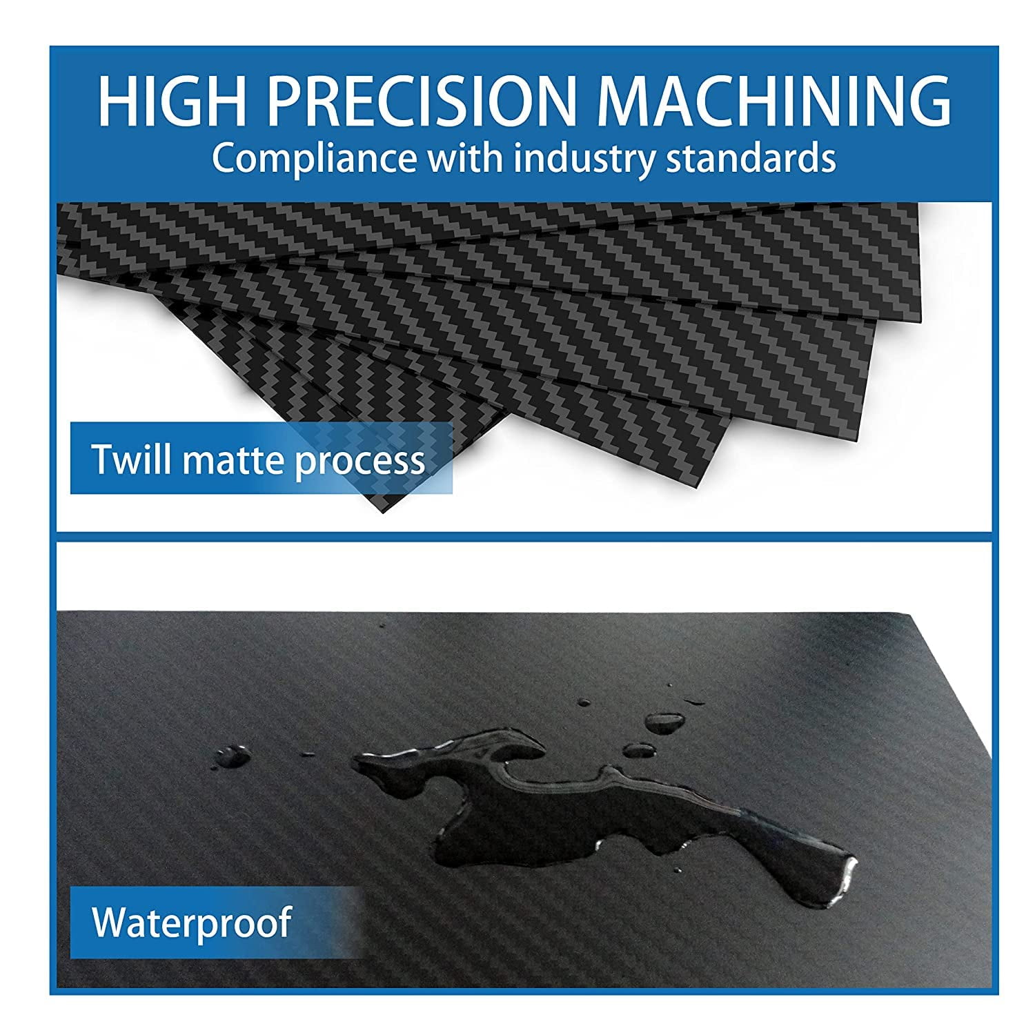 200X300X2.0MM 100% 3K Carbon Fiber Sheet Laminate Board Plate Panel - View #6