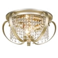 thumbnail image 3 of Golden Lighting Ella 2-light Flush Mount in White Gold, 3 of 4