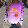thumbnail image 2 of EHQJNJ Chandails en Molleton Oversize pour Femmes Col Rond Automne Pull Imprimé Col Rond Manches Longues Chandails en Molleton Graphiques Floraux Pulls Graphiques Amusants, 2 of 4