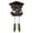 B, variant on Piwvid Cuckoo Clock Style Germany Fridge Magnet, Collectible Travel Souvenir with Moving Maple Leaf Pendulum, Antique Metal Decoration for Kitchen and Office