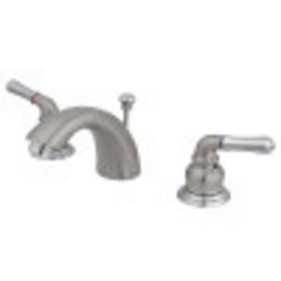 Kingston Brass KB957 Magellan Mini-Widespread Bathroom Faucet, Brushed Nickel/Polished Chrome