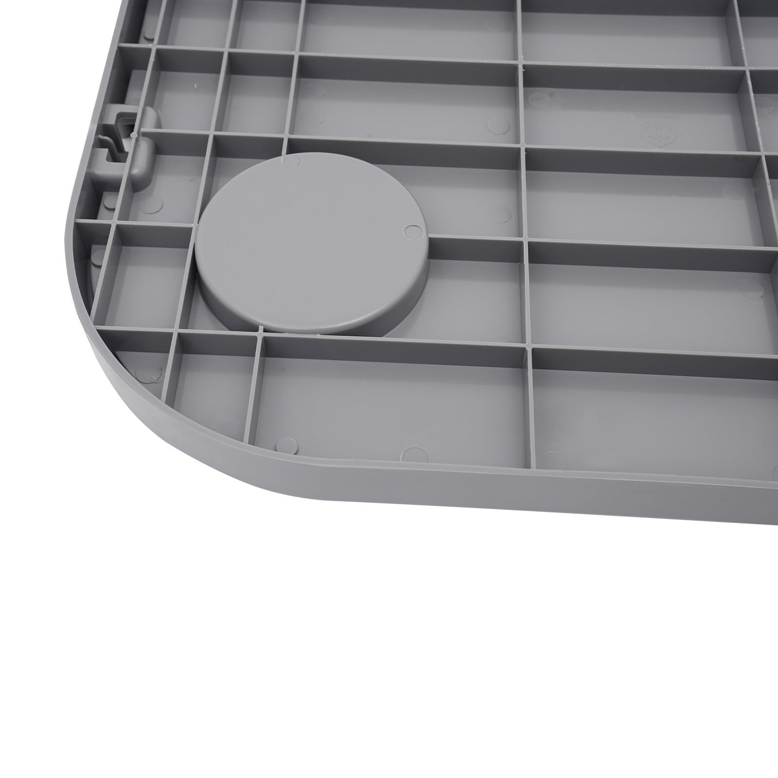 TFCFL White/Gray Wheelchair Table Board Wheelchair Lap Tray with Cup Holder & 4 Hooks 22.83x20.87inch