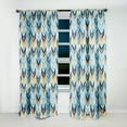 thumbnail image 4 of Designart "Nordic Elegance Chevron" Chevron Room Darkening Curtain Single Panel, 4 of 6