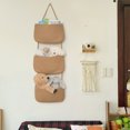 thumbnail image 1 of Hanging Over the Door Basket, Decorative Wall Hanging Baskets, 3 Tier Hanging Organizer, Jute, 14.7"x 3.3"x 43.6", 1 of 7