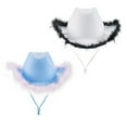 thumbnail image 6 of ROZYARD Cowgirl Hat for Women Bridal Party Brimmed Cap Female Bridesmaid Headwear, 6 of 12