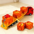thumbnail image 2 of Large Transport Truck Model, Detachable Cargo Container, Children's Toy, Alloy Semi Truck, Vegetable Fruit And Beverage Transport Vehicle Trailer Toys for Boys, 2 of 5