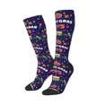 thumbnail image 2 of Balery Happy Mardi Gras Fun Novelty Socks Men'S Women'S Crew Socks Funny Crazy Novelty Socks Quirky And Cool Socks, 2 of 9