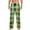 Green #E, variant on Mens Pajama Pants Classic Plaid Christmas PJ Bottoms Flannel Cotton Long Pants Straight Fit Lounge Trouser, L Red #A