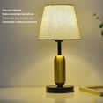 thumbnail image 3 of Lámpara De Mesita De Noche, IP44, Impermeable, Tela De Lino, Función De Sincronización, Lámpara De Mesa De Metal Galvanizado Con Control Remoto Para Dormitorio, 3 of 7