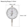 thumbnail image 2 of Indicador de Dial con Respaldo de Gancho 0-10mm 0.01mm Precisión Herramienta de Medición Métrica para Mecánico Ingeniero, 2 of 3