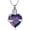 Purple, variant on Crystal Heart Cremation Jewelry Angel Wing Heart Urn Necklaces for Ashes Memorial Keepsake Pendant for Women Men Stainless Steel Memorial Keepsake Pendant