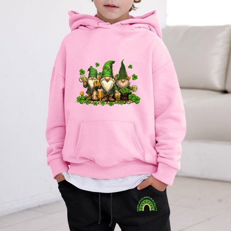 

MARCUVMK Kids Hoodie Sweatshirt And Sweatpants Irish Festival Cartoon Prints Pullover Hoodie Set Tracksuit 2 Piece Outfits Baby Girl Winter Clothes