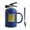 Blue, variant on Distinctive Fire Extinguishers Themed Mug Drinking Cup for Work Home or School
