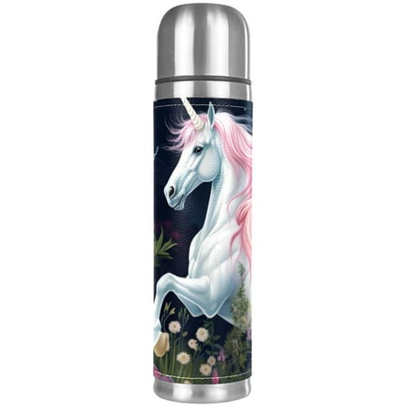 

Unicorn surrounded by flowers Pattern Premium Insulated Water Bottle - Water Mug with Food-Grade PP Vacuum Insulated Leak-proof BPA-Free