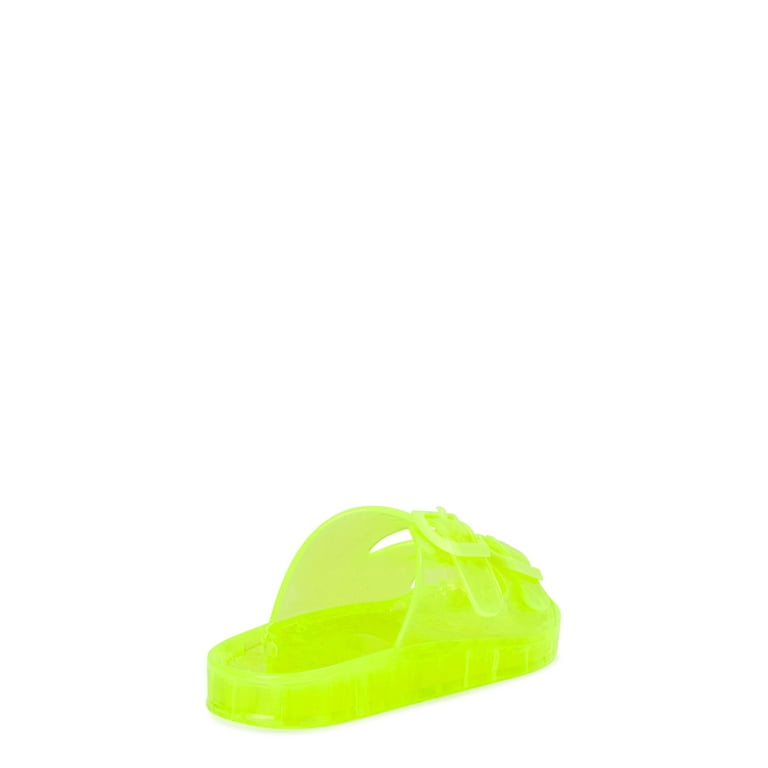 Neon green jelly sandals sales
