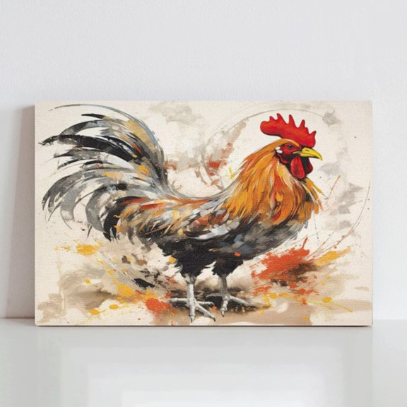 WFSposter Rooster Kitchen Decor Wall art - Farmhouse Canvas Painting Picture Prints Artwork for Home Decor