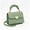 Green, variant on Wynndora Women's Crossbody Bag, Quilted PU Leather Heart Clasp, Green