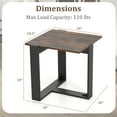 thumbnail image 3 of Gymax End Table Industrial Sofa Side Table w/ Metal Frame for Small SpaceBedroom, 3 of 10