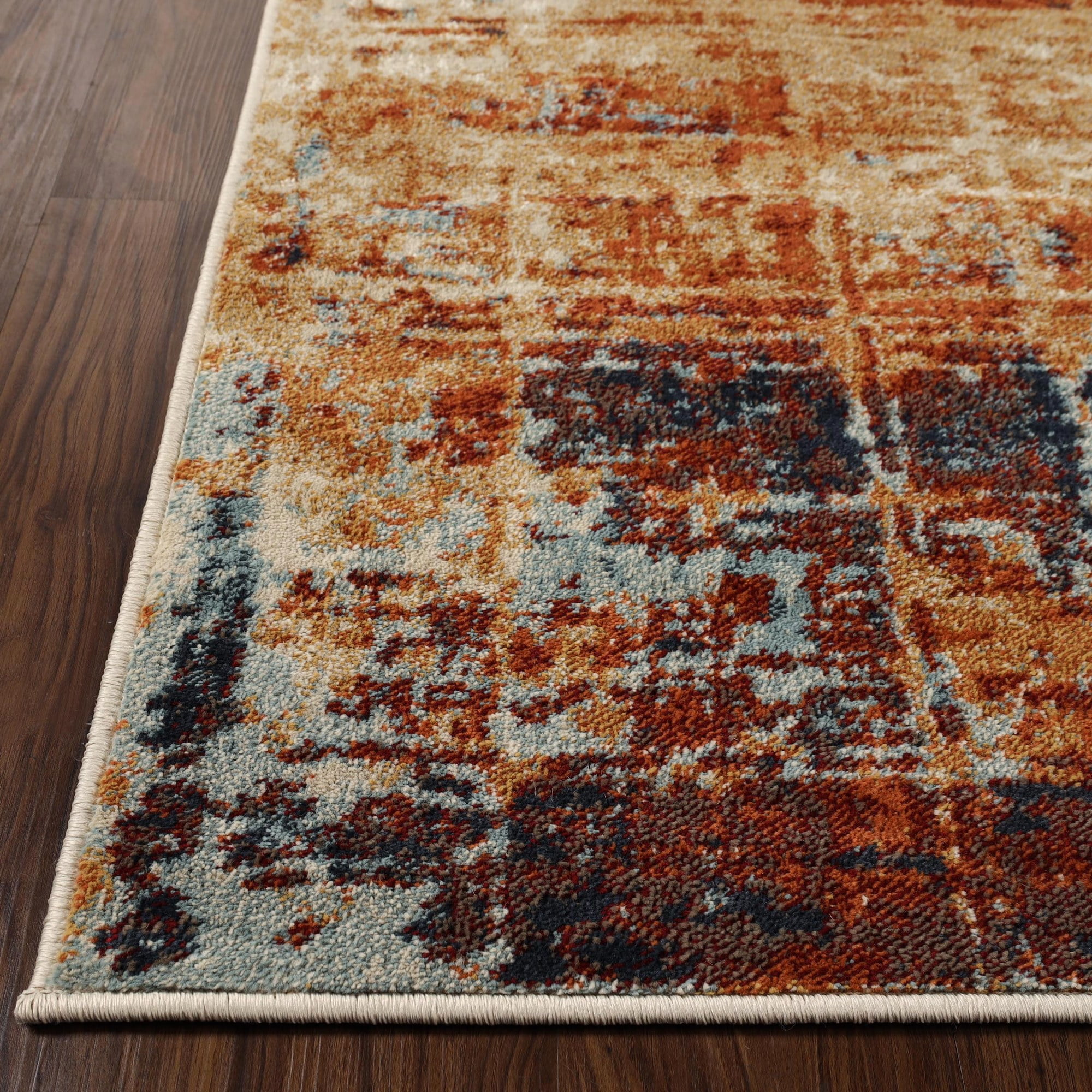 Superior Palani Washed Abstract Indoor Area Rug, 8' x 10', Cream/ Rust