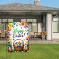 thumbnail image 3 of Amhnf Happy Easter Garden Flag With Colorful Eggs And Flowers For Home Outdoor Garden Yard Decor 12x18 inch, 3 of 5