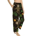 thumbnail image 2 of Kll Womens Sloth Doing Yoga Print Pajama Pants Soft Pajama Bottoms For Women Cozy Lounge Pants, 2 of 9