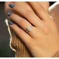 thumbnail image 2 of SOLITAIRE JEWELS 1CT Oval & Tapered Baguette Three Stone Solitaire Engagement Ring Solid 10K White Gold, 2 of 7