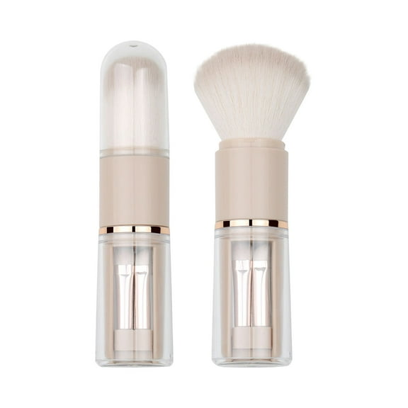 HYLLai 5-in-1 Portable Telescopic Makeup Brush, Compact, Travel-Friendly Professional Brushes for Foundation, Eyes & Lips (A)