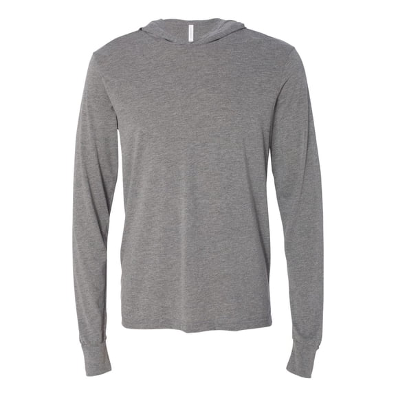 BELLA CANVAS Unisex Jersey Hooded Long Sleeve Tee Size up to 2XL
