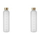 thumbnail image 1 of 2 botellas de agua blancas reutilizables con diseño motivacional, para PC, con espacio para agua, K, 1 of 6