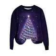 thumbnail image 2 of WXLWZYWL Christmas Sweatshirt for Women Plus Size 3D Print Novelty Pullover Tops Casual Dressy Blouse 2024 Xmas Trendy Tops, 2 of 4
