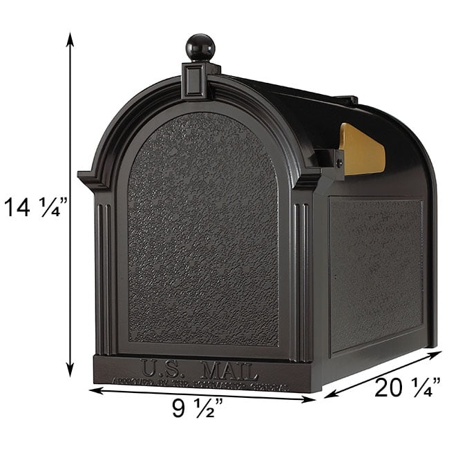 Whitehall Deluxe Mailbox, Black
