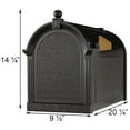 thumbnail image 2 of Whitehall Deluxe Mailbox, Black, 2 of 2