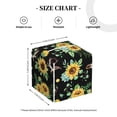 thumbnail image 4 of Sikiie Sunflower Skull Boho Leather Tissue Box Cover Square, tissue box holder, Tissue Box with Bottom Belt-5.2”x5.2”x5.2”, 4 of 7