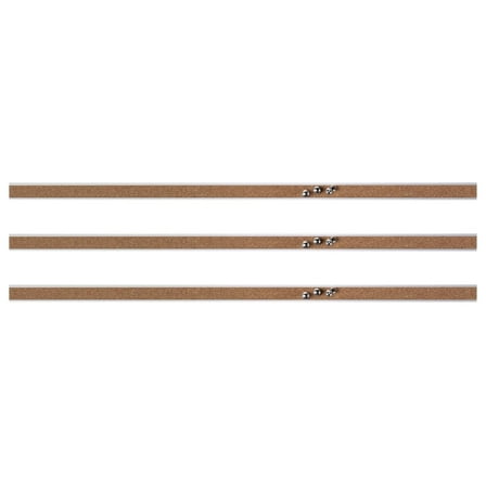 Cork Strip Bulletin Bar - 24" Width - Aluminum - 3/Bundle (49533BD)