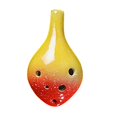thumbnail image 1 of Ocarina de 6 agujeros para juguete hecho a mano, flauta de cerámica única y botella, música para principiantes, instrumento portátil para niños, Rojo granada, 1 of 2