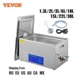 thumbnail image 2 of VEVOR 1.3L 2L 3L 6L 10L 15L 22L 30L Ultrasonic Cleaner Lave-Dishes Portable Washing Machine Diswasher Ultrasound Home Appliances My Lux Decor Round, 2 of 14