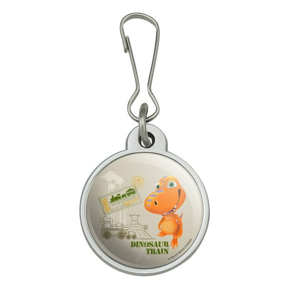 Dinosaur Train Ticket Buddy T-Rex Jacket Handbag Purse Luggage Backpack Zipper Pull Charm
