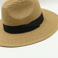 thumbnail image 4 of RUIG Wide Rim Hat Womens Mens Wide Brim Panama Hat Fedora Summer Beach Sun Hat UPF Hat For Women for Women Beach, 4 of 5