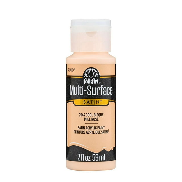 FolkArt Multi-Surface Satin Acrylic Paint, 2 fl. oz., Cool Bisque