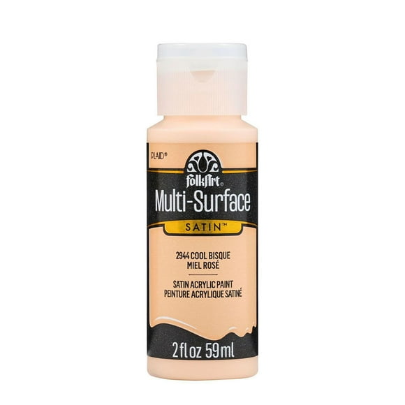FolkArt Multi-Surface Satin Acrylic Paint, 2 fl. oz., Cool Bisque
