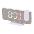 thumbnail image 4 of Reloj despertador de proyección NikouMX espejo digital RGB Reloj despertador electrónico, 4 of 8