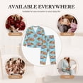 thumbnail image 4 of Uemuo Turtles And Corals Pattern Womens Pajama Sets,PJ Set for Women,Pajamas for Women Logo,Long Sleeve Pajama Set for Women,Soft Long Sleeve Top With Pants-Medium, 4 of 9