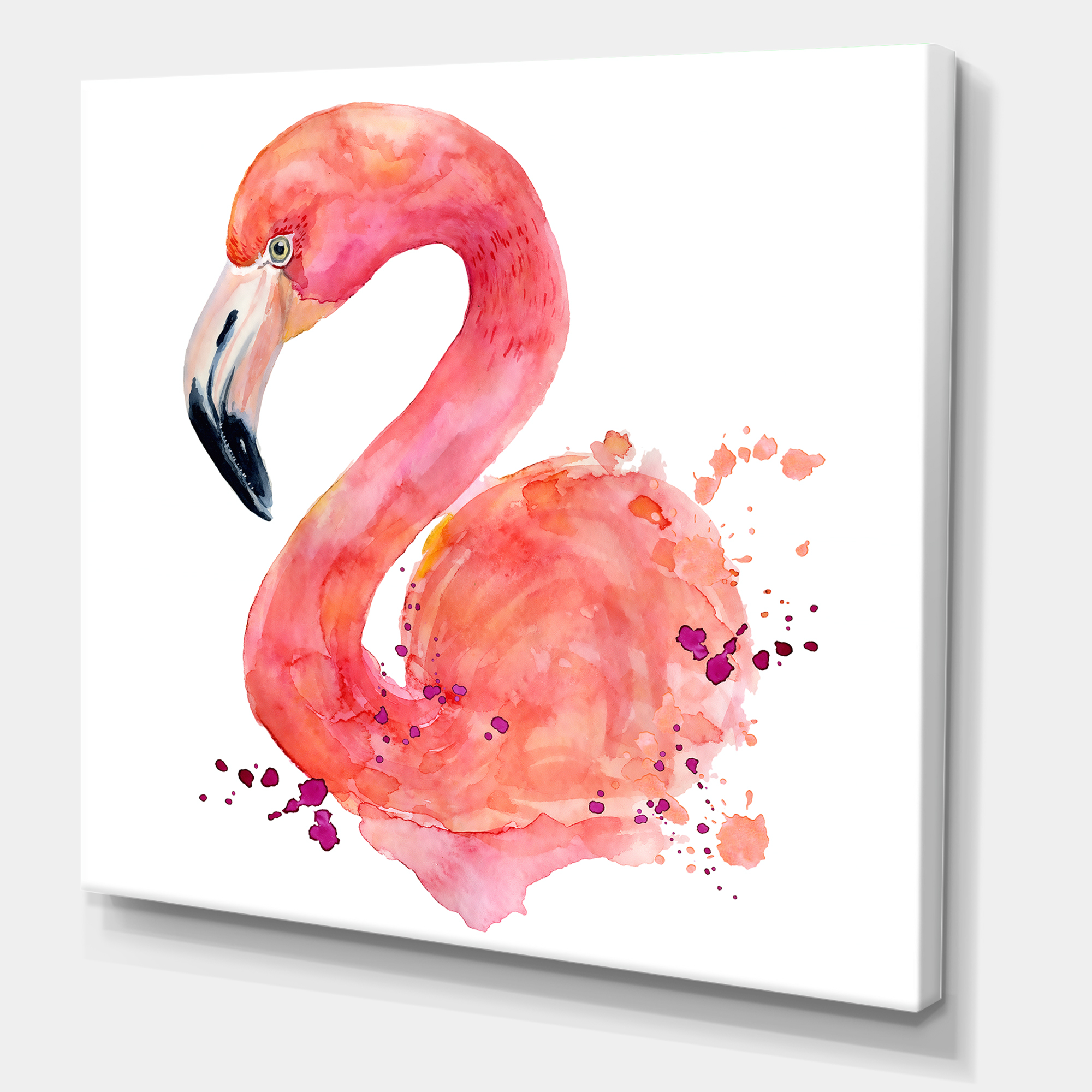 Flamingo fine art print: hand painted watercolor pink flamingo for a cause  in 8x10 and 5x7 — Cafe Notes + Company